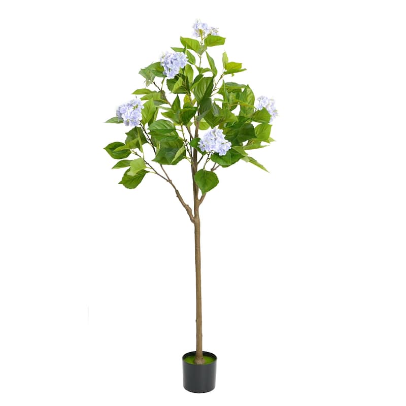 Artificial Hydrangea Tree for Home Wedding Living Room Decor - 5 Ft