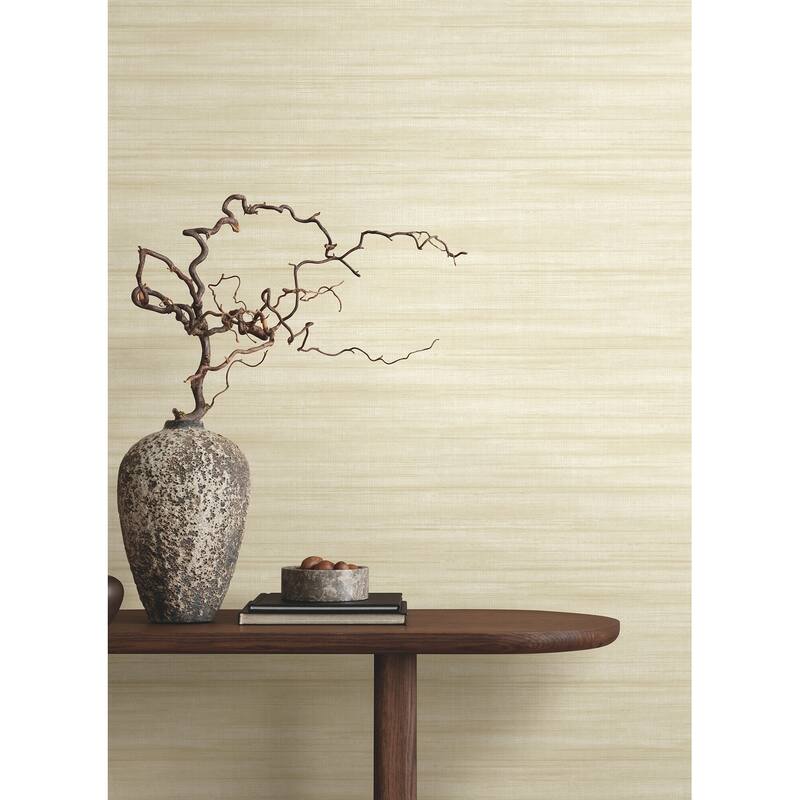Ronald Redding Brushed Linen Ivory Wallpaper