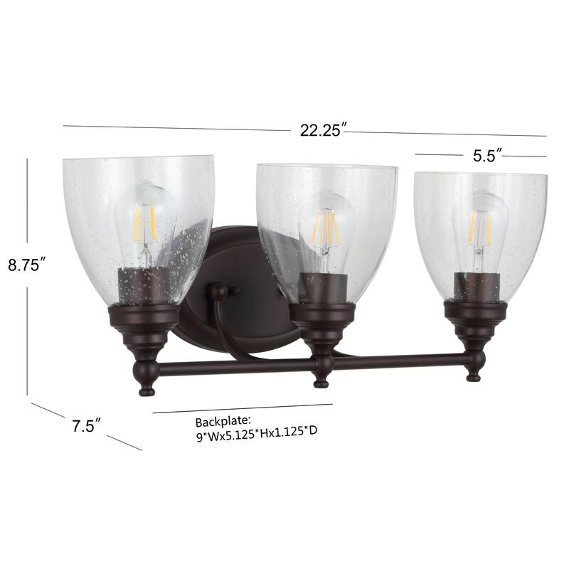 Magnolia Metal/Glass LED Vanity, by JONATHAN Y