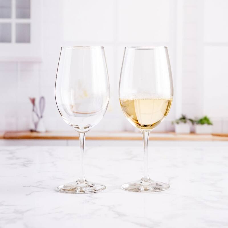 Libbey Vineyard Reserve 8-Piece Wine Glass Party Set for Chardonnay and Merlot/Bordeaux - Set of 8