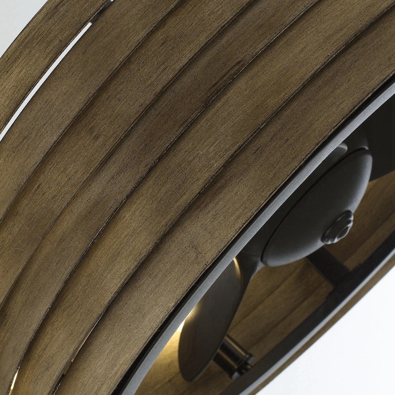 24" Farmhouse Reversible Fandelier Ceiling Fan with Light