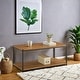 preview thumbnail 9 of 18, Caffoz Tall Center Table Coffee Table with Storage Shelf
