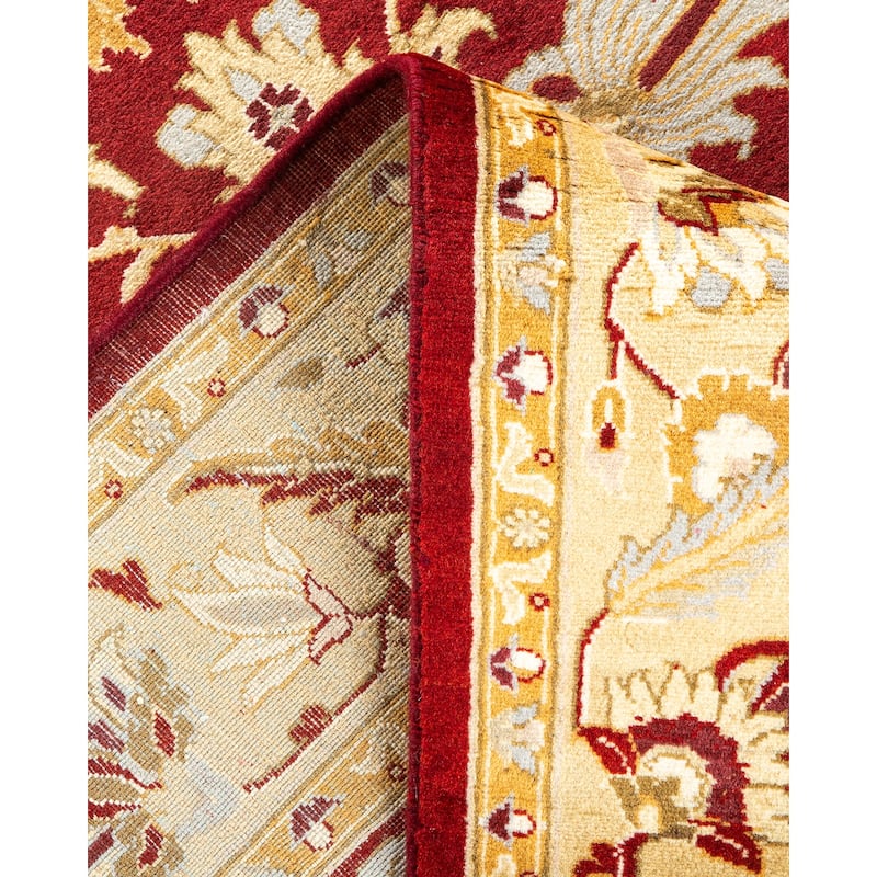 Overton Hand Knotted Wool Vintage Inspired Traditional Mogul Red Area Rug - 4 x 6