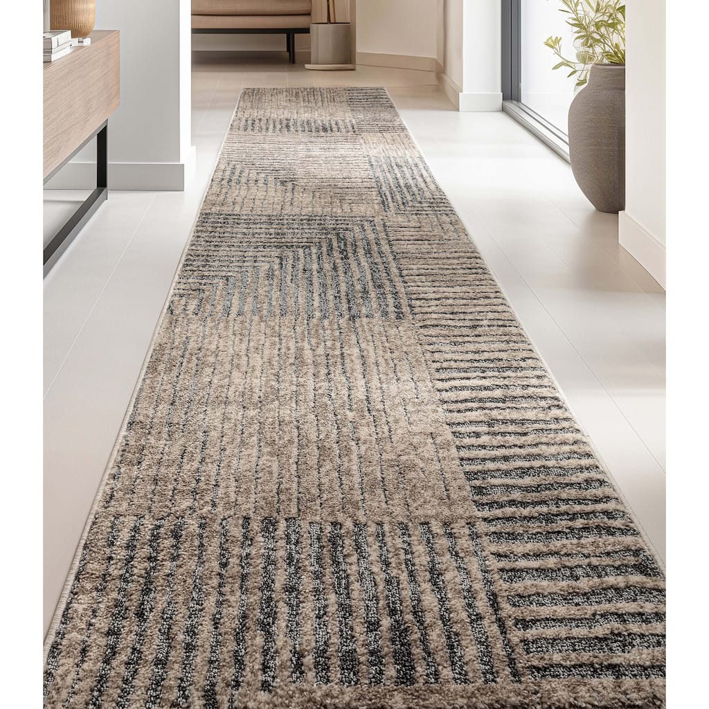Custom Size Runner Harlow Sula Modern Geometric Soft Stair Rug