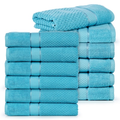 Hand Towels Popcorn Textured-Quick Drying 18 X 28 Inch by Ample Decor