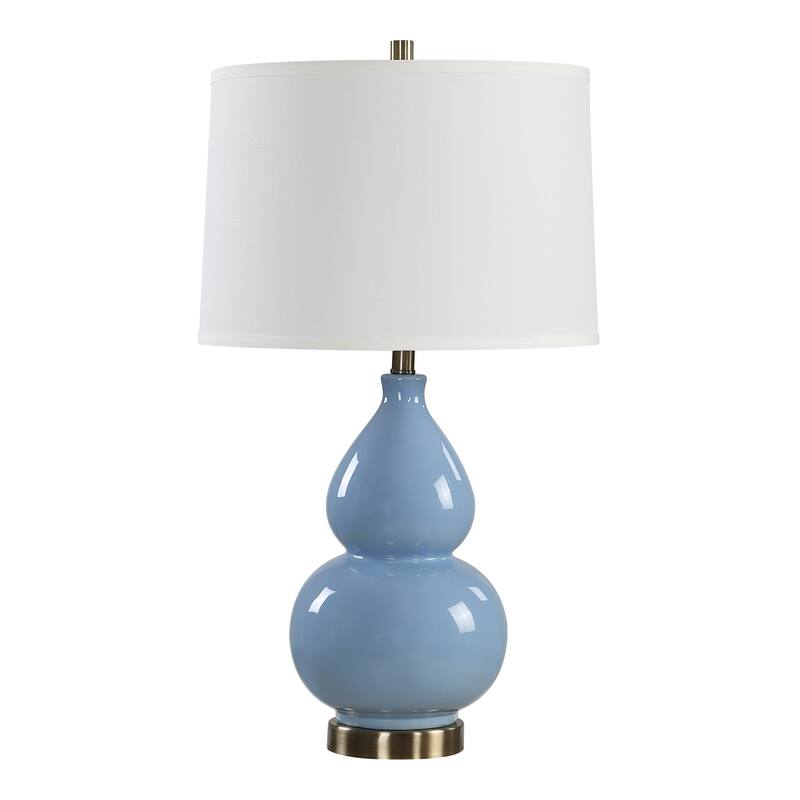 Strick & Bolton Ceramic Glazed Metal Table Lamp