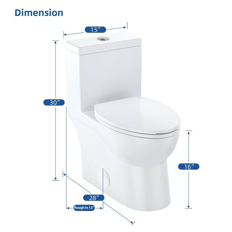 Dual Flush Elongated Toilet with Soft Close Seat - One toilet 2137