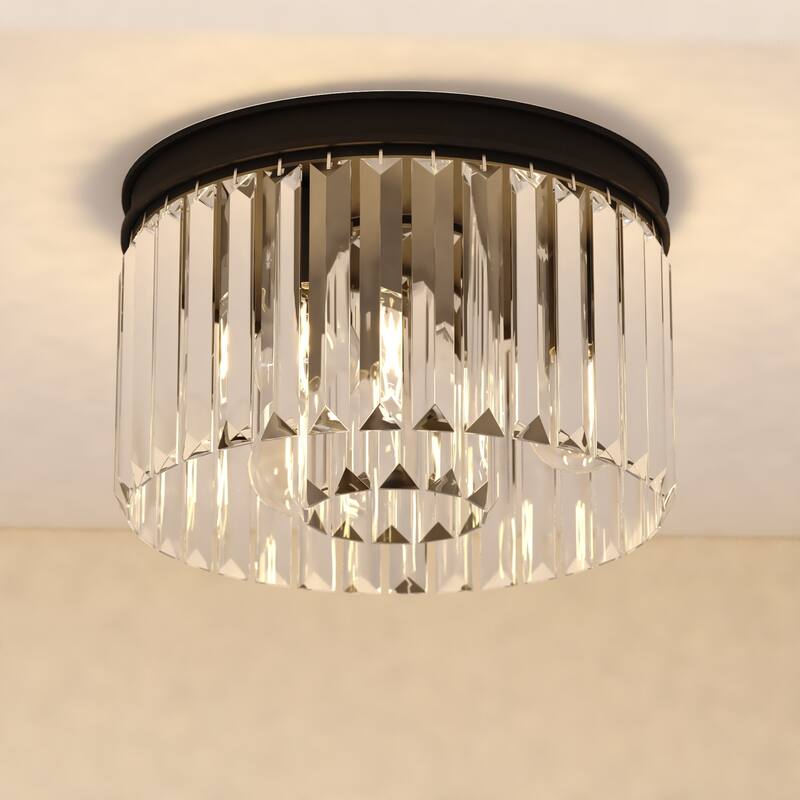 Vaxcel Lighting C0321 Allerton 3 Light 12" Wide Flush Mount Drum