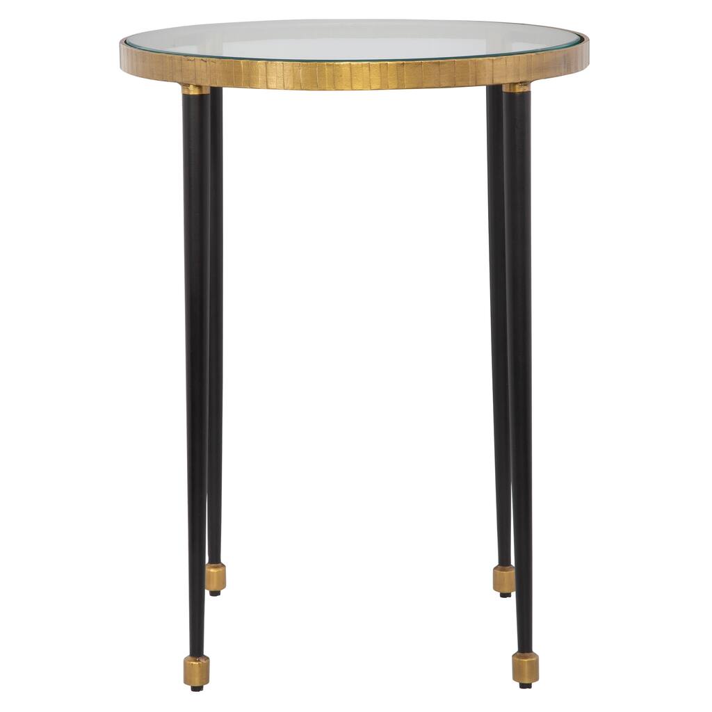 Uttermost Stiletto Antique Gold Side Table - 17"W x 22"H x 17"D
