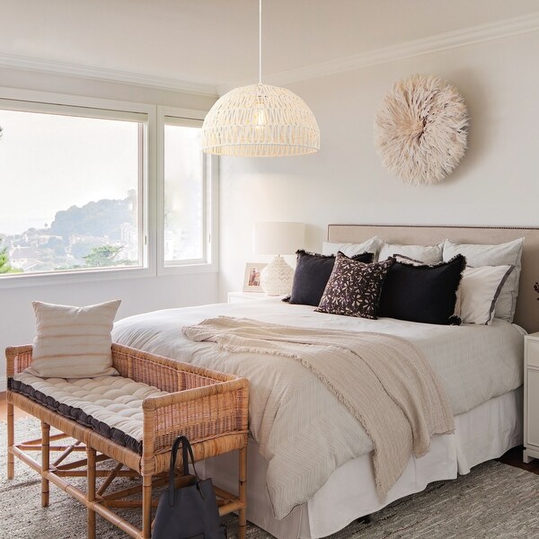 Rattan pendant light bedroom top