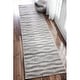preview thumbnail 13 of 57, Nuloom Tristan Contemporary Waves Area Rug 2' 6" x 6' - Grey