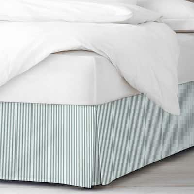 6ix Tailors Jaxon Stripe Evergreen Bed Skirt 15"
