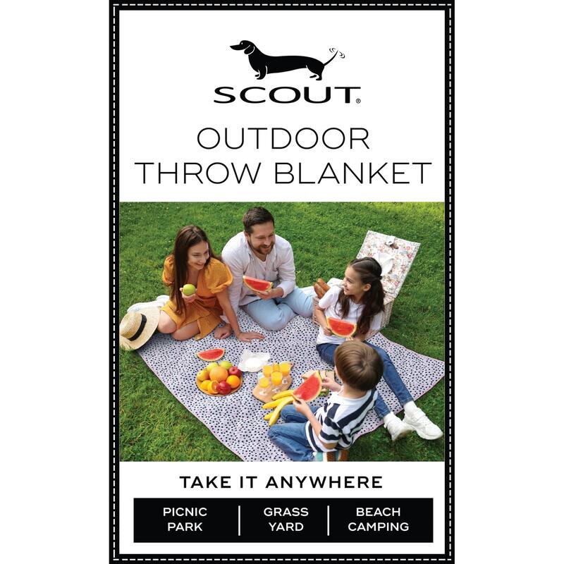 SCOUT Guys and Dots 60x72 Water Resistant Outdoor Blanket