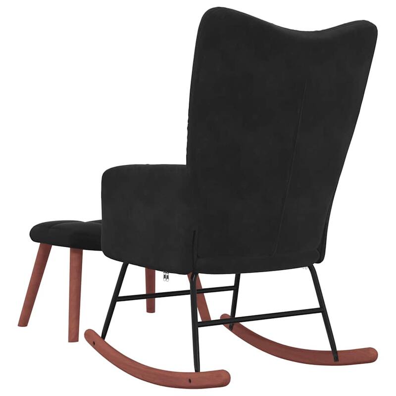 vidaXL Rocking Chair Accent Side Chair Padded Seat for Living Room Velvet