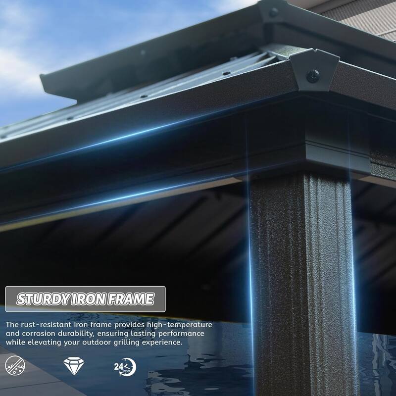 6x10FT Hardtop Grill Gazebo