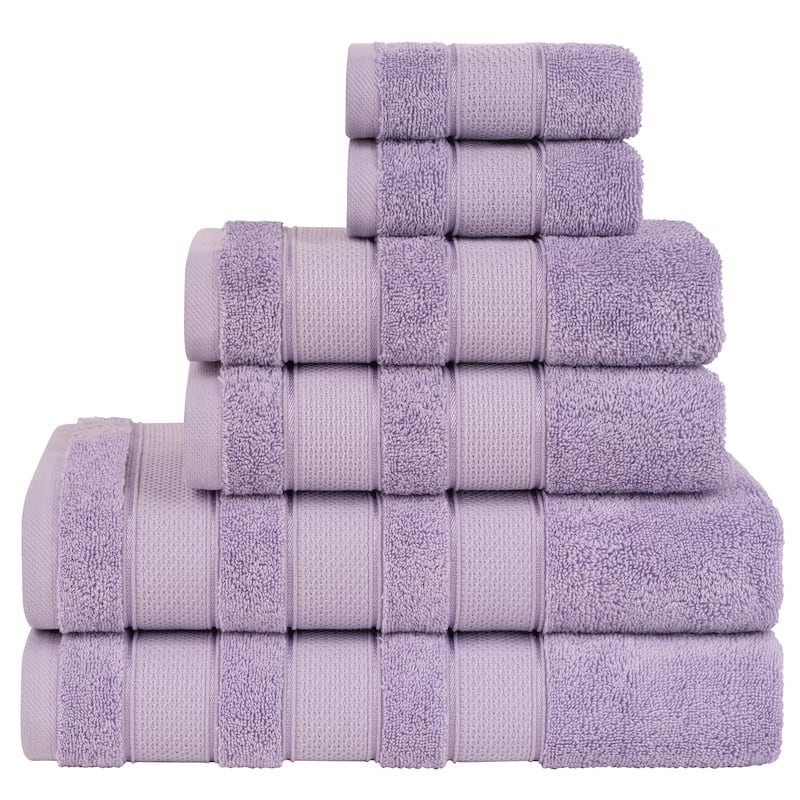 American Soft Linen Salem Collection Turkish Cotton 6 Piece Towel Set - Lilac