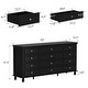 preview thumbnail 7 of 11, Timechee 63'' W Dresser White Chest Srorage Cabinet Lacquer Drawers