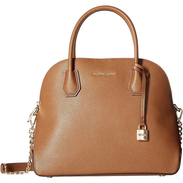 Michael kors mercer hotsell large leather dome satchel