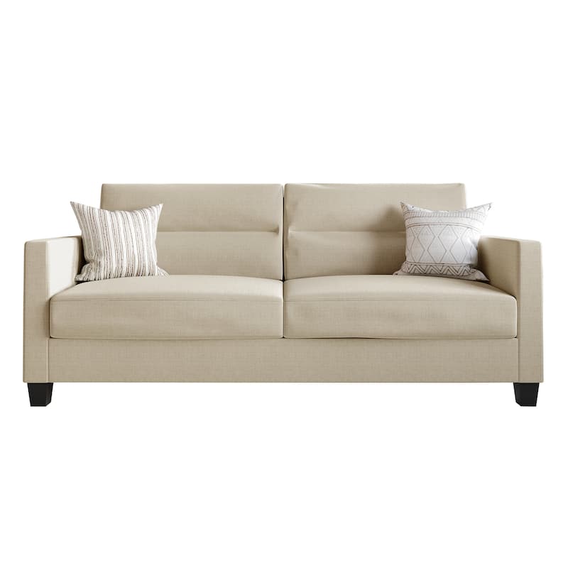 CraftPorch Clean and Minimalist Linen Upholstered Sofa - Beige
