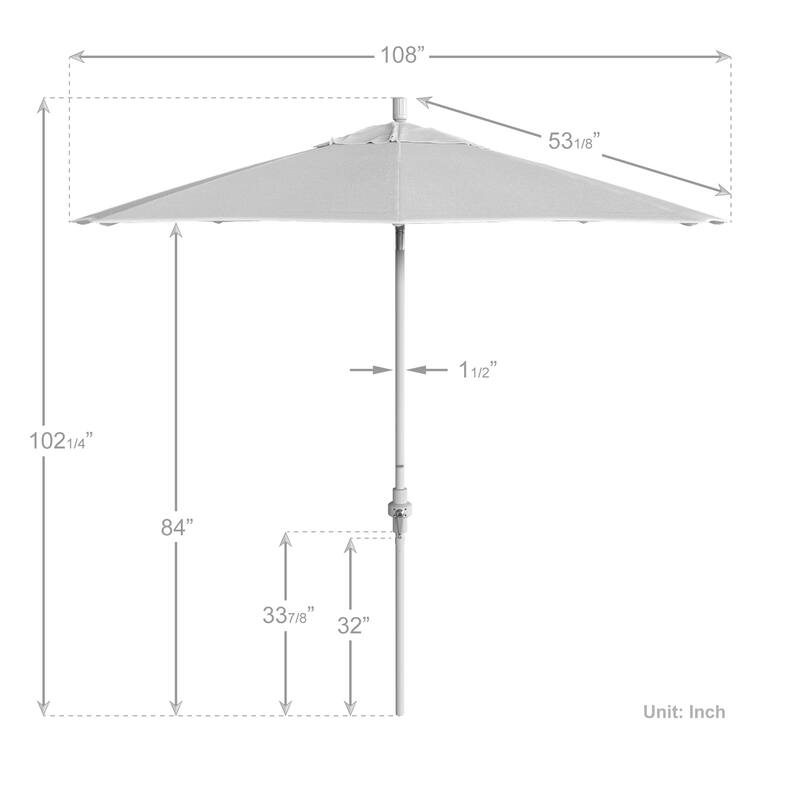 Okaloosa 9ft Deluxe Crank Lift Umbrella by Havenside Home, Base Not Included