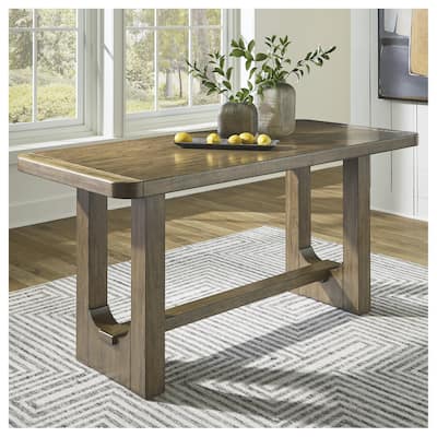 Signature Design by Ashley Cabalynn Light Brown Rectangular Dining Counter Table - 76"W x 34"D x 36"H
