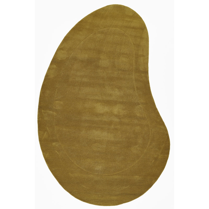 Momeni Claude Hand Tufted Wool Solid Color Area Rug - 6' X 9' - Tumeric