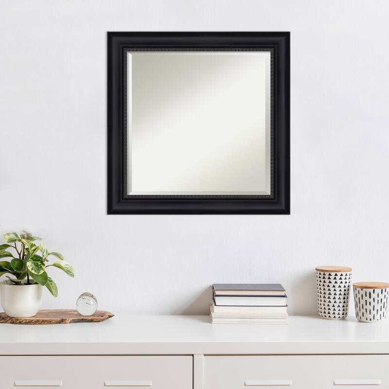 Beveled Wall Mirror - Astor Black Frame