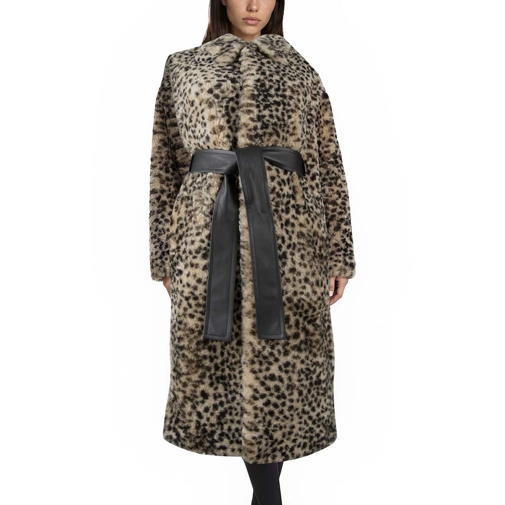 Bottega Veneta Leopard Print Shearling Coat