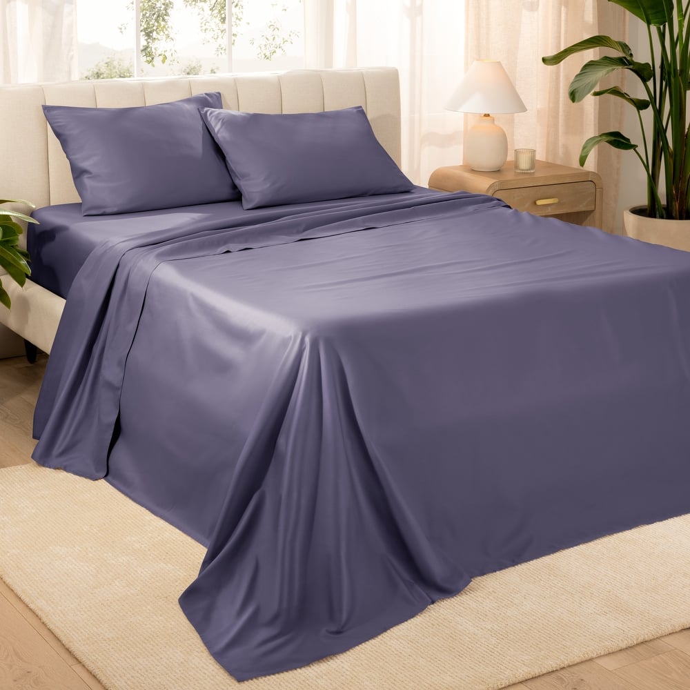 Bare Home Organic Cotton Sheet Set - Silky Smooth Sateen Weave