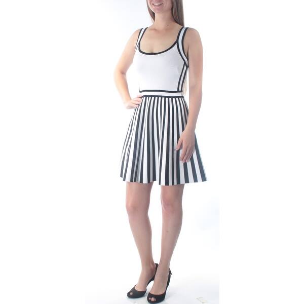Shop Guess 138 Womens New 4093 Black White Striped Fit Flare