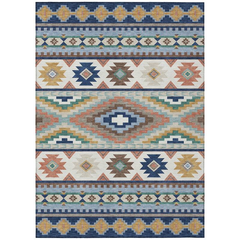 Machine Washable Indoor/ Outdoor Modern Ottawa Chantille Rug