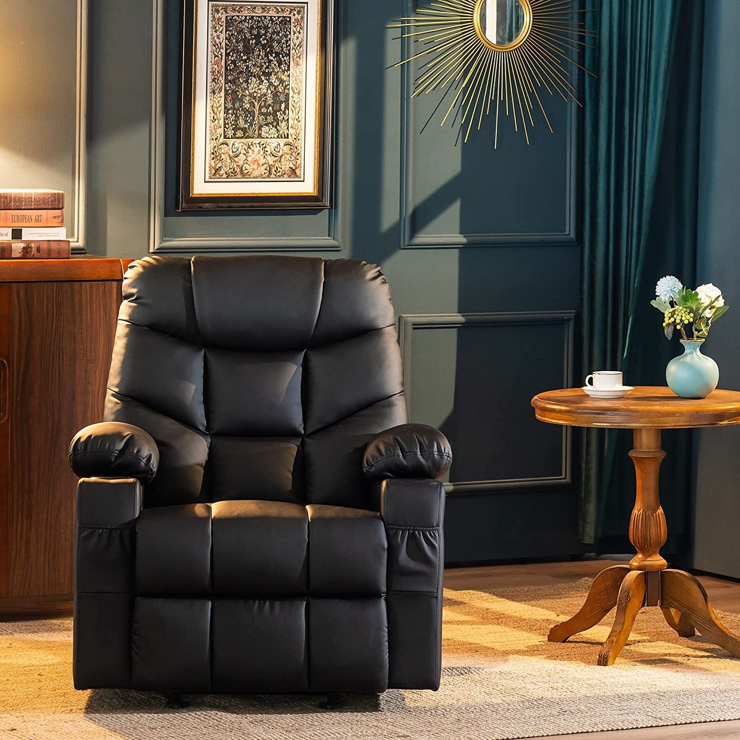 Leather glider rocker recliner discount