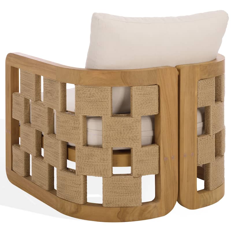 SAFAVIEH Couture Skipper Teak Patio Chair - 31"W x 30"D x 24"H