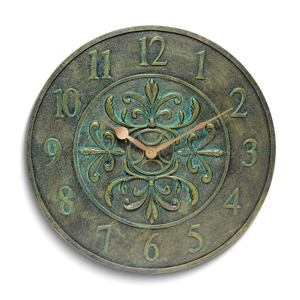 Curata Aged Bronze Finish Indoor and Outdoor Water Resistant Wall Clock