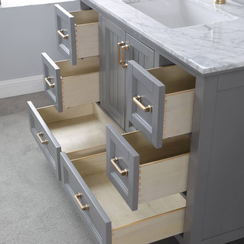 Altair Isla Single Bathroom Vanity Set and Aosta White Countertop without Mirror