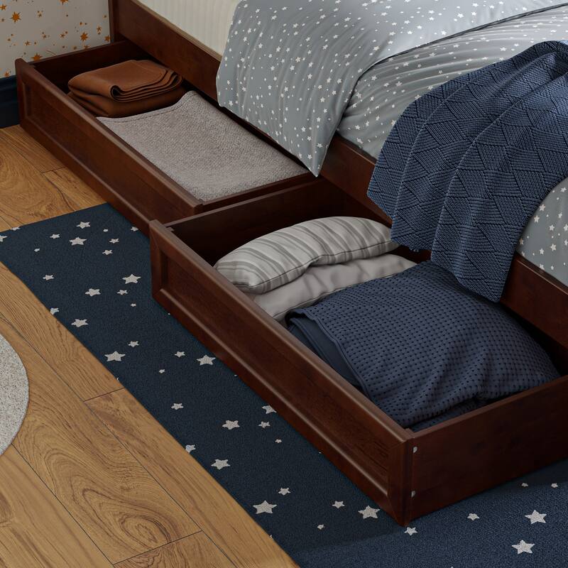 Wesley Platform Bed with Panel Footboard and Storage Drawers
