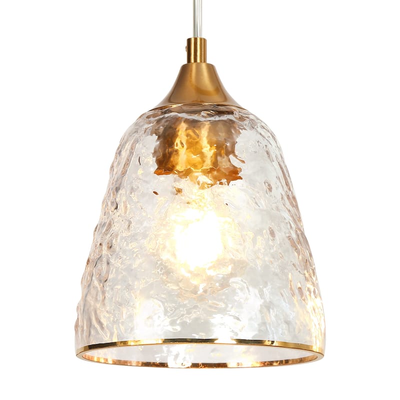Modern 5-Light Gold Chandelier Linear Island Light for Dining Room - W 45.2" x H 7.8" x D 6"