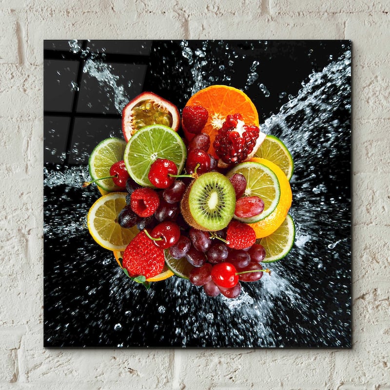 Epic Art 'Fruit Splash III,' Acrylic Glass Wall Art