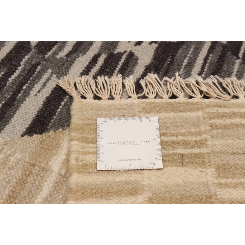 Ankara FW Grey, Khaki Kilim 5'2" x 8'1" - 5'2 x 8'1
