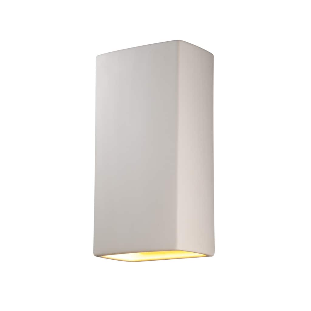 Justice Design Group Ambiance Really Big Rectangle Open Top & Bottom Wall Sconce