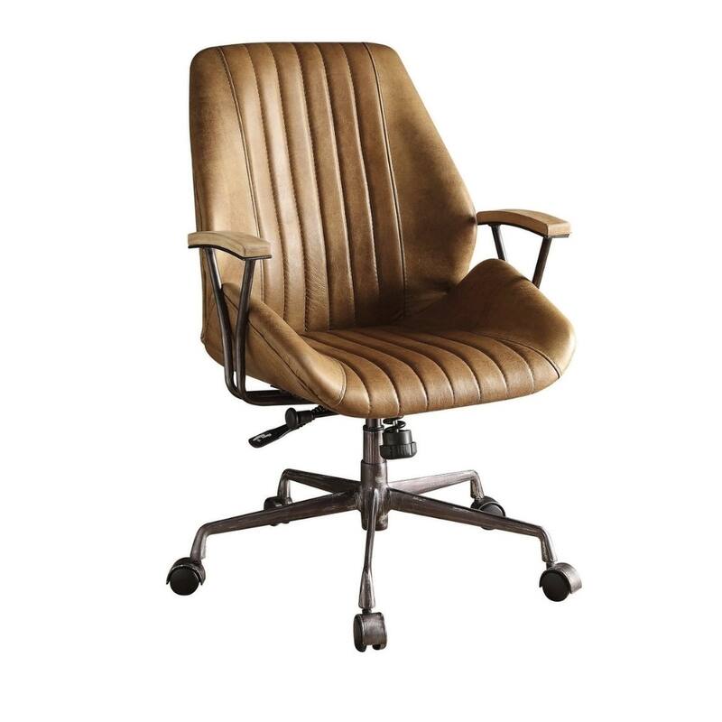 Home Office Chair with Wheels, Ergonomic Chair with Lumbar Support, Adjustable Height Computer Executive Chair