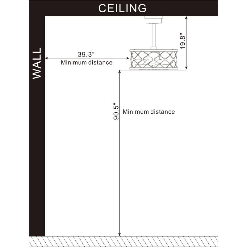 16 Inch Modern Wood Grain Fandelier