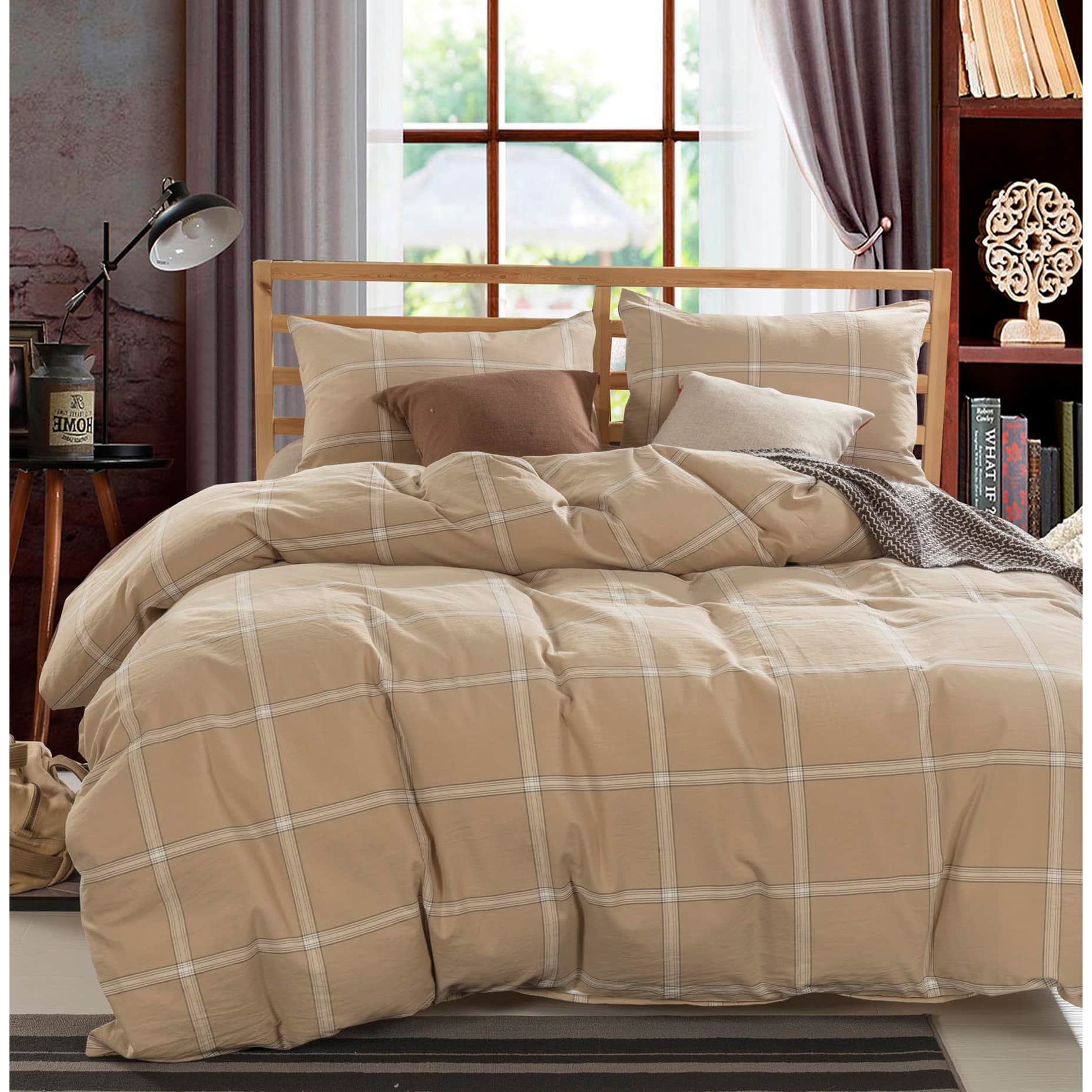 Option Windowpane Camel