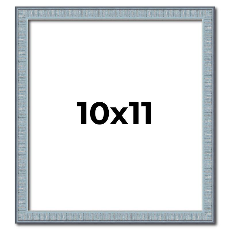 10x11 Frame Rustic Sky Blue Solid Wood Picture Frame | 0.75 Inch