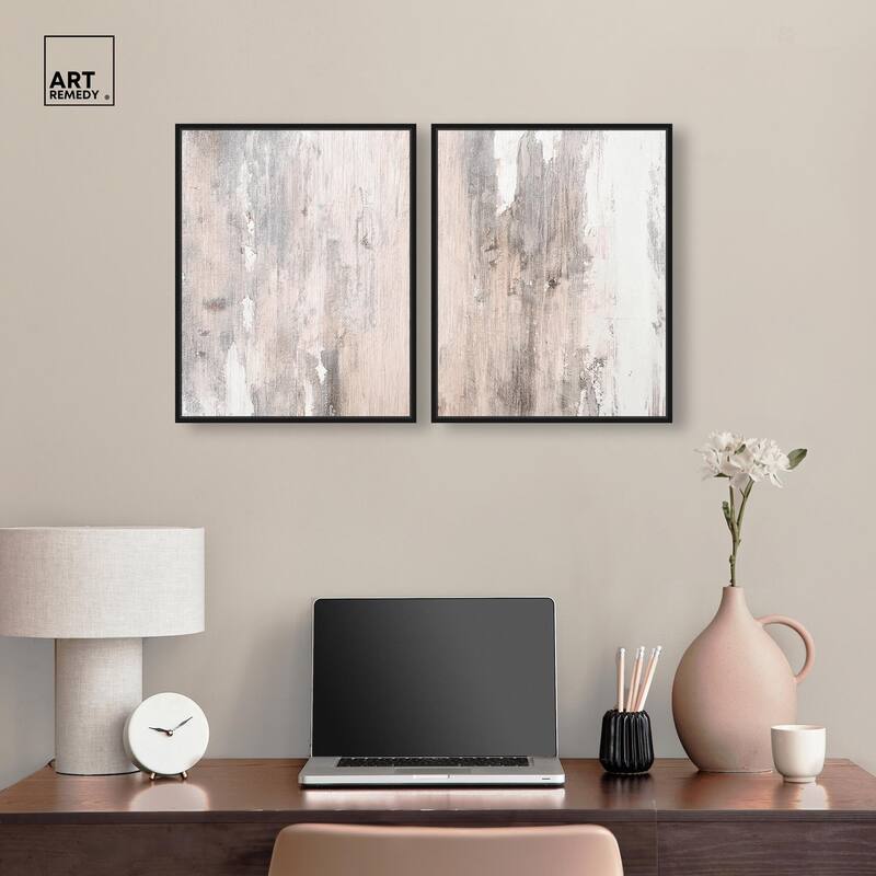 Striated Texture I Canvas Set of 2 by Art Remedy