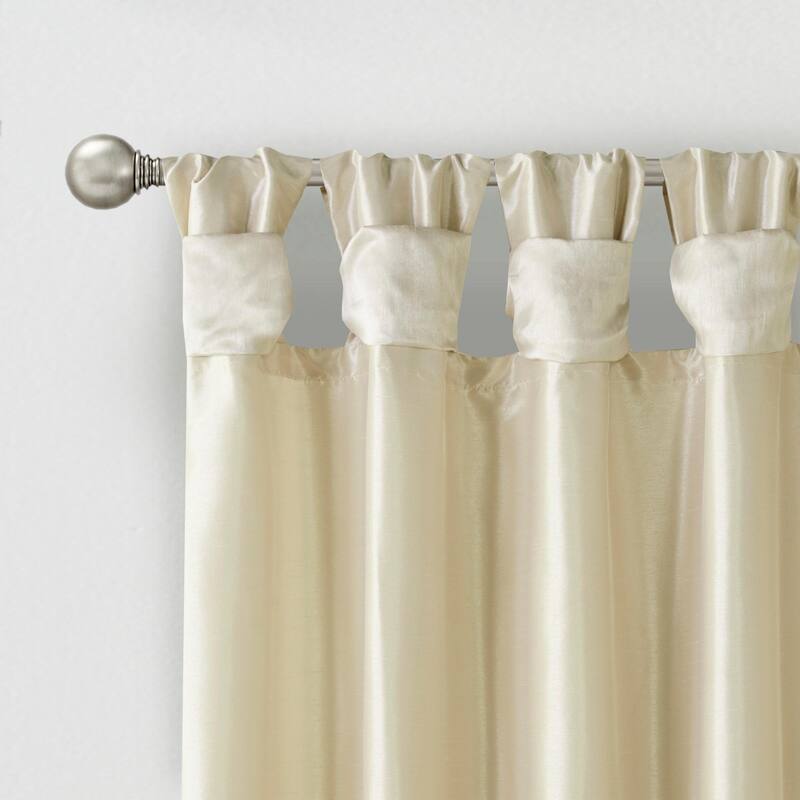 Twist Tab Lined Window Curtain Panel