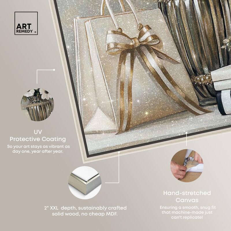 Elegant Flowers Books Neutral Canvas by Art Remedy