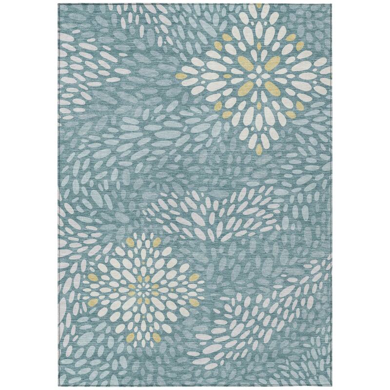 Machine Washable Indoor/ Outdoor Modern Genoa Chantille Rug