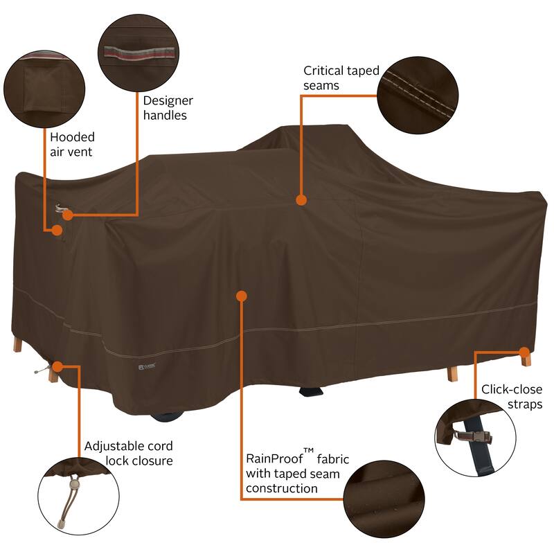 Classic Accessories Madrona™ RainProof™ General Purpose Patio Cover, Dark Cocoa