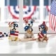 preview thumbnail 2 of 8, Glitzhome 4.5"H Set of 3 Patriotic Americana Resin Dogs Table Decor